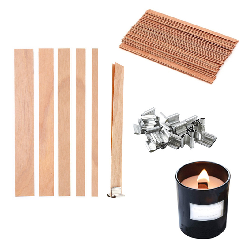 Candle Making Supplies Jars - 30/50pcs Wooden Candle Wick Set With