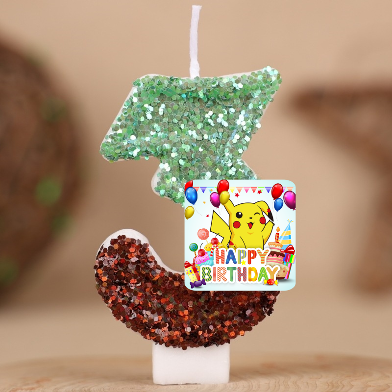 Zebra Candle Supplies - Pokemon Monster Pikachu Candles Themed Birthday