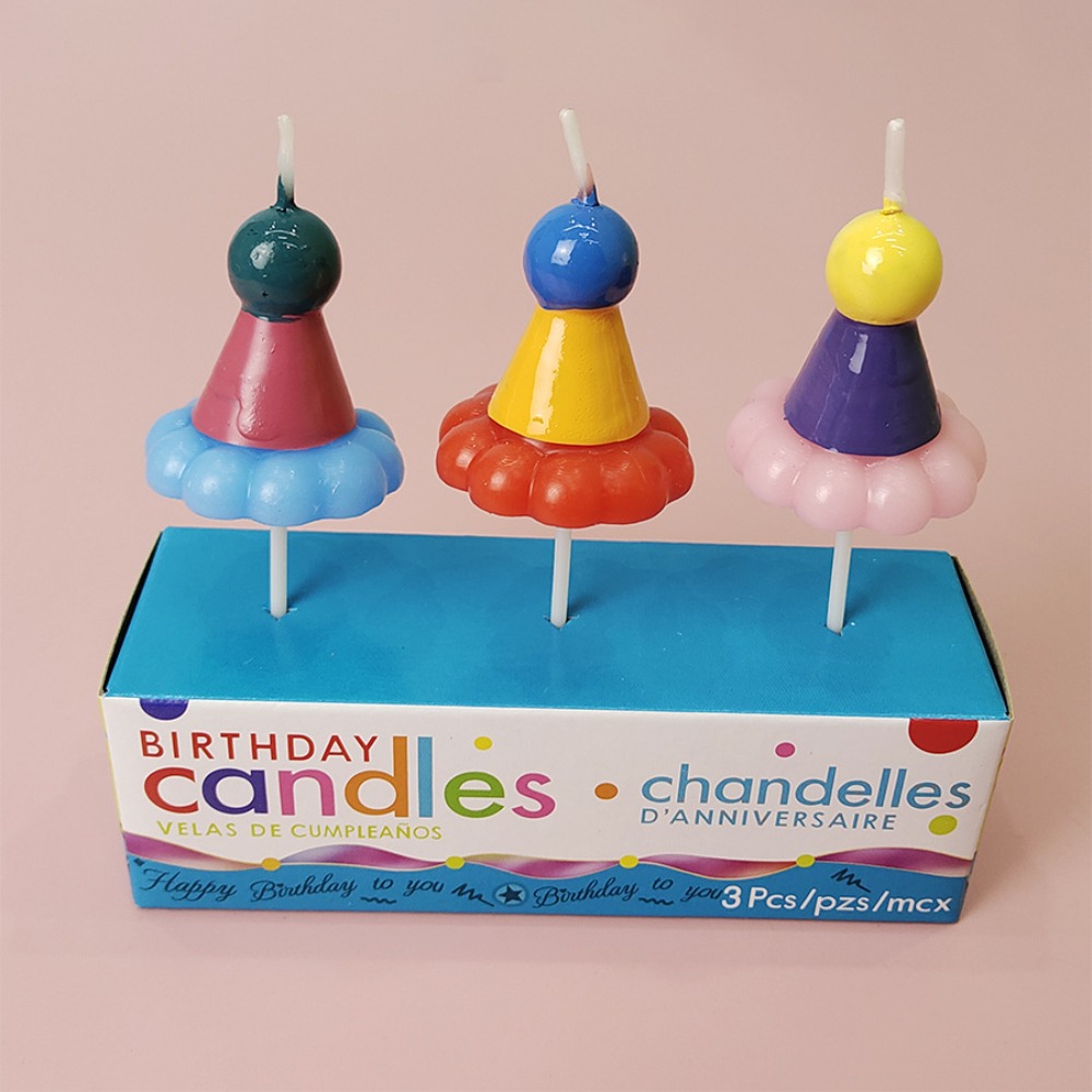 Candle For Supplies - 3PCS Party Hat Birthday Candles Novelty