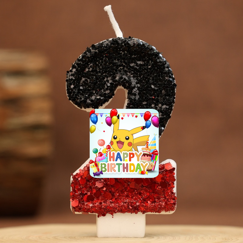 Zebra Candle Supplies - Pokemon Monster Pikachu Candles Themed Birthday
