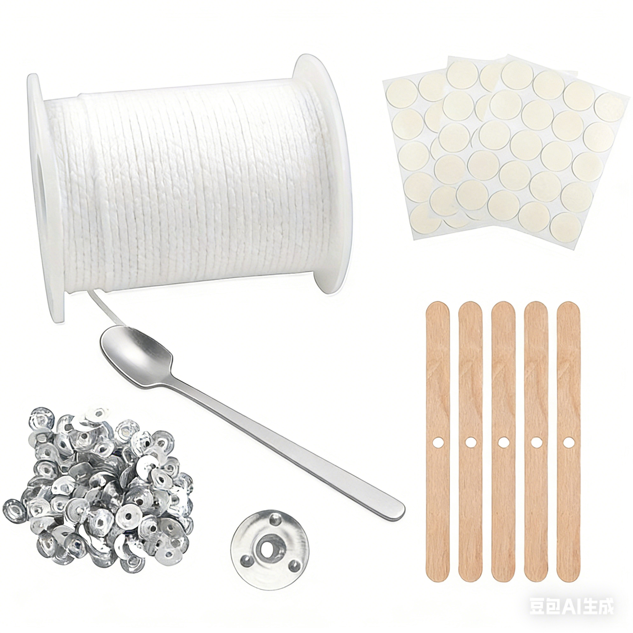 Wood Wick Tab Set - Premium DIY Candle Making Kit: 200ft