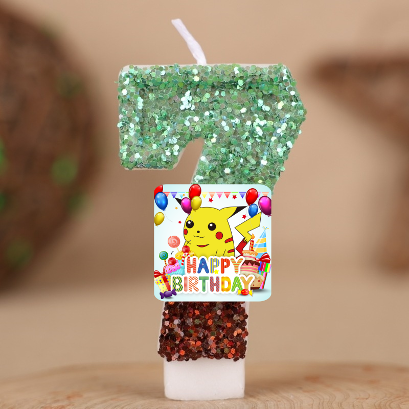 Zebra Candle Supplies - Pokemon Monster Pikachu Candles Themed Birthday