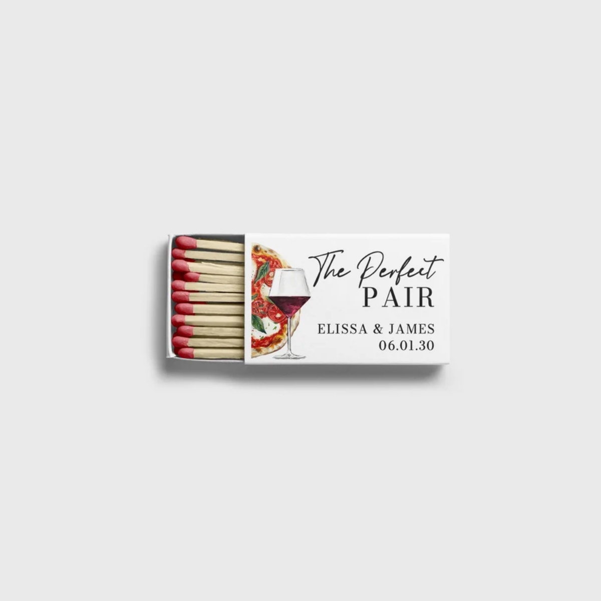 Sticker Label Template - The Perfect Pair Matchbox Label Template,
