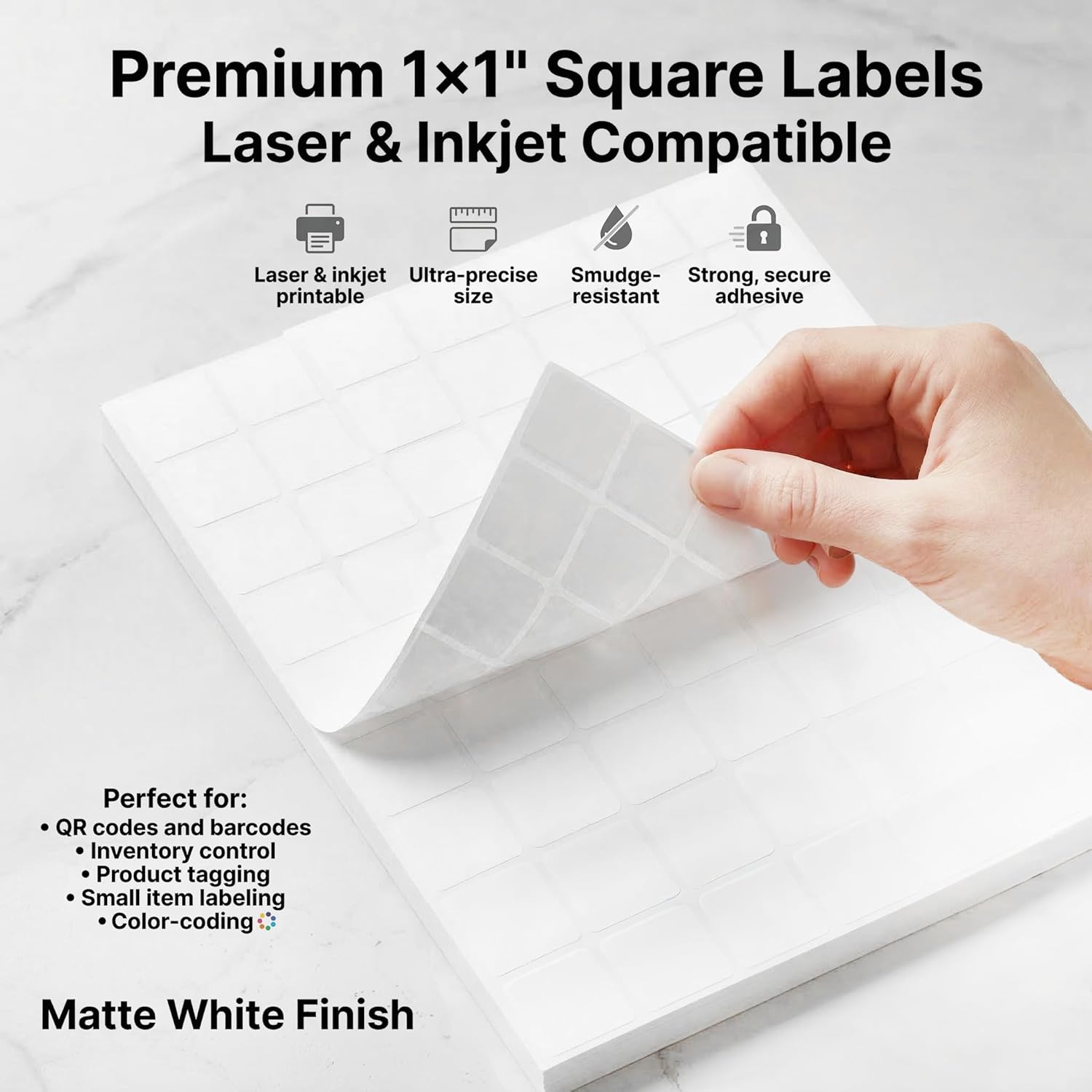 1x1 Matte White Printable Labe – Sticker Label Template Bewertung und Preis
