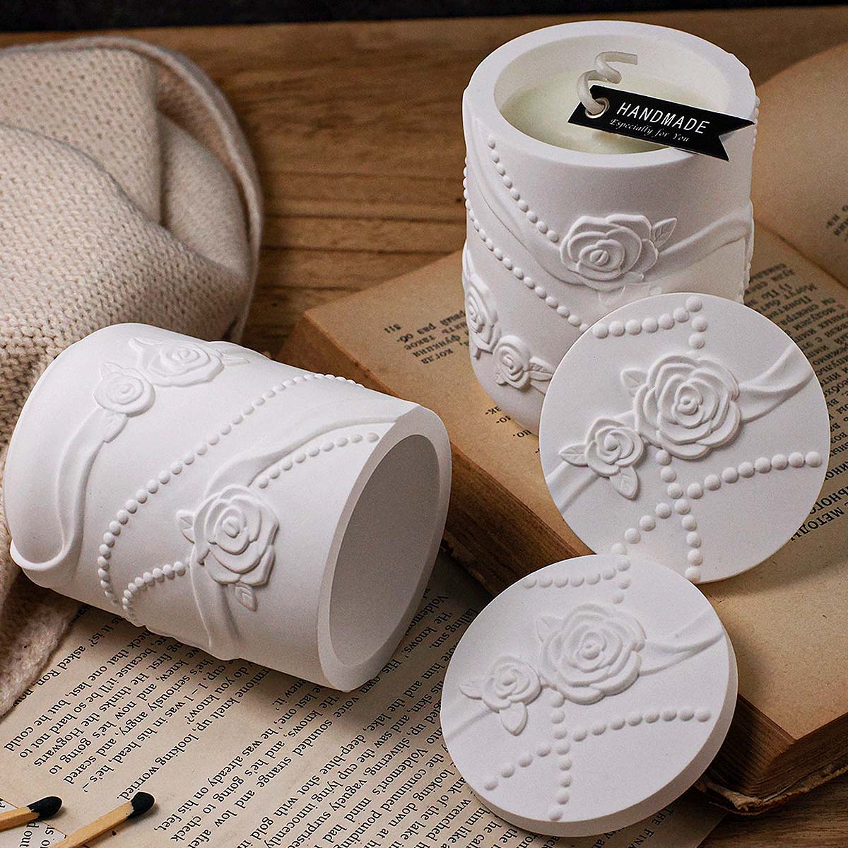 Concrete Flower Shape Candle J – Candle Making Supplies Jars Bewertung und Preis