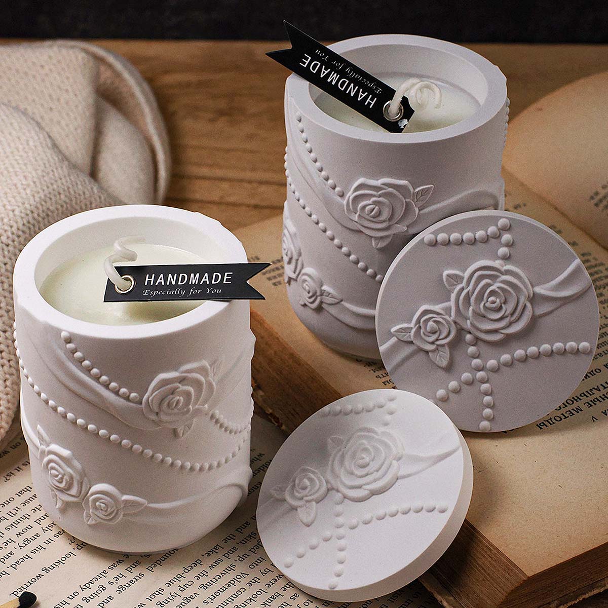 Concrete Flower Shape Candle J – Candle Making Supplies Jars Bewertung und Preis