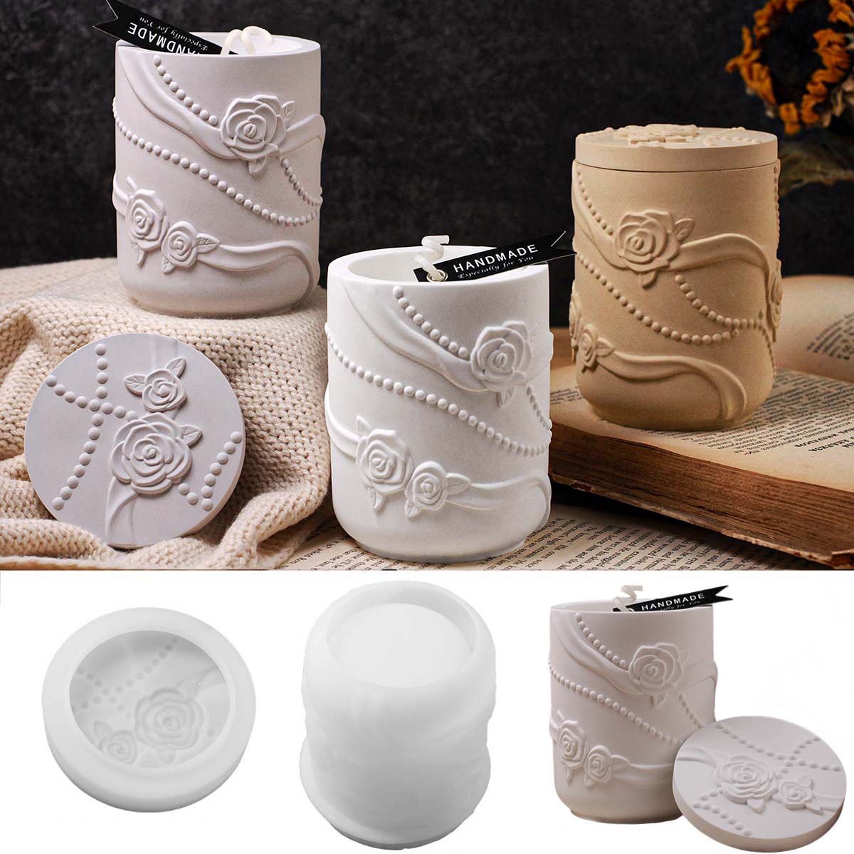 Concrete Flower Shape Candle J – Candle Making Supplies Jars Bewertung und Preis