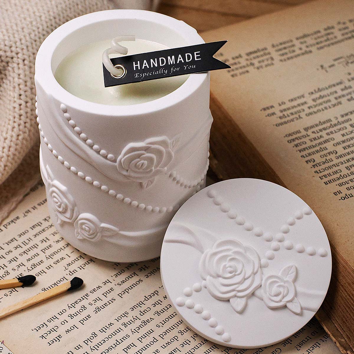 Concrete Flower Shape Candle J – Candle Making Supplies Jars Bewertung und Preis