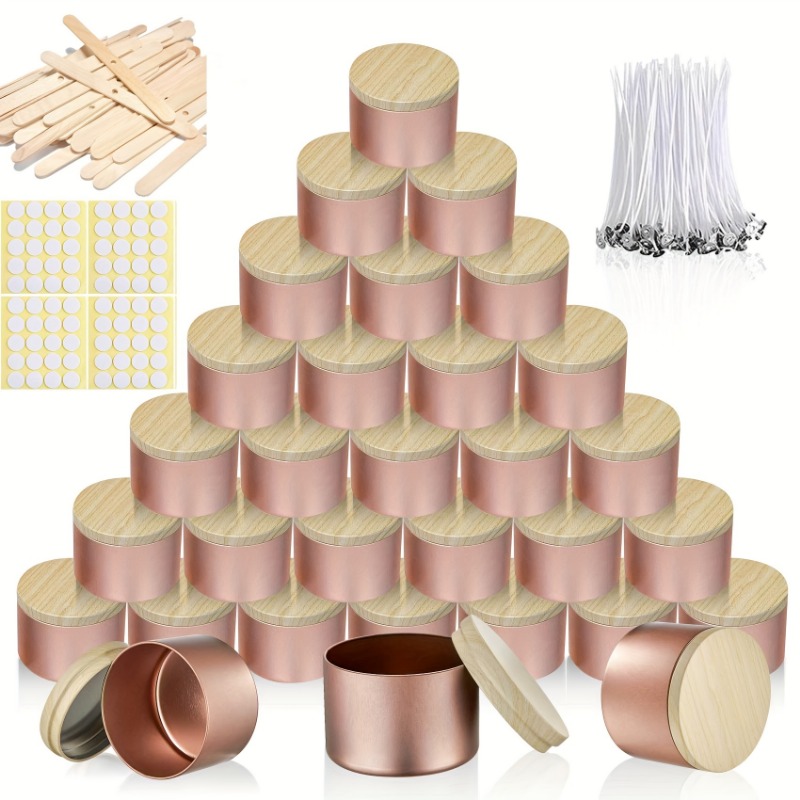Rose Golden Metal Candle Jars  – Candle Making Supplies Jars Bewertung und Preis