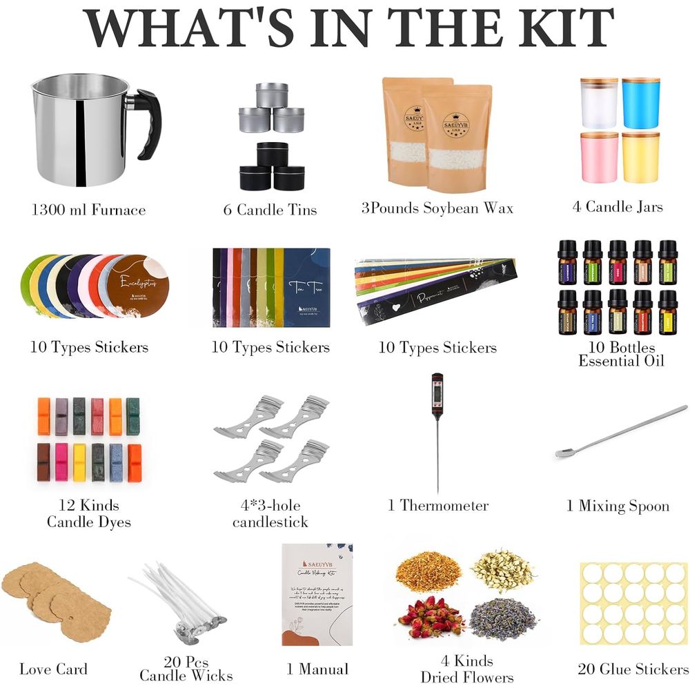 DIY Soy Candle Making Kit - Su – Candle Making Supplies Jars Bewertung und Preis