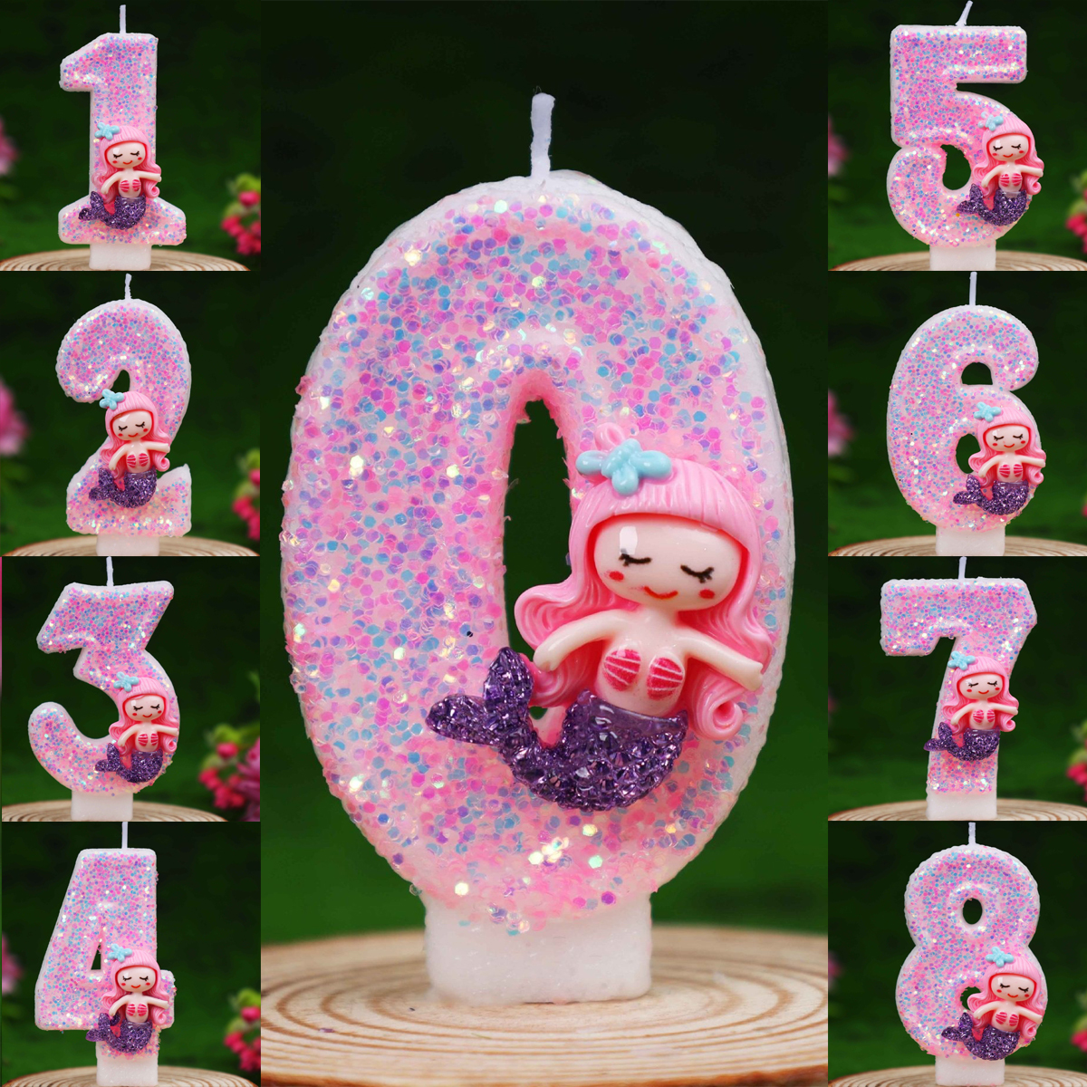 Creative Pink Mermaid 0-9 Digi – Candle For Supplies Bewertung und Preis
