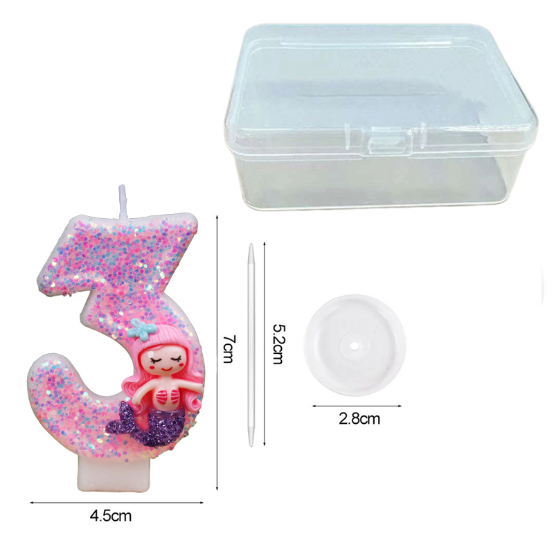 Creative Pink Mermaid 0-9 Digi – Candle For Supplies Bewertung und Preis