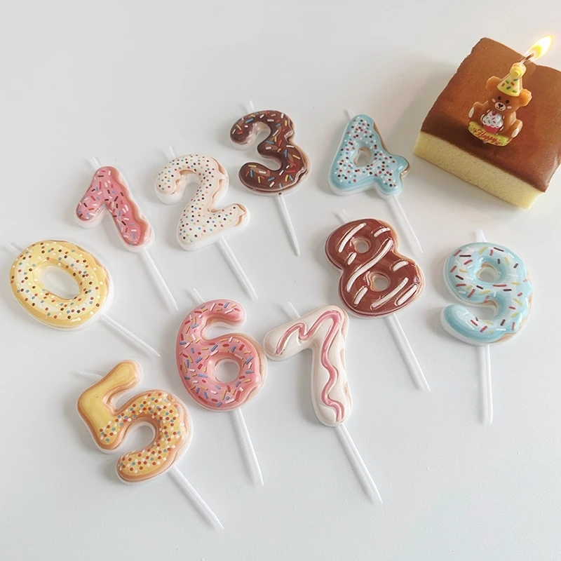Sweet Donut Number Candle 0-9  – Zebra Candle Supplies Bewertung und Preis