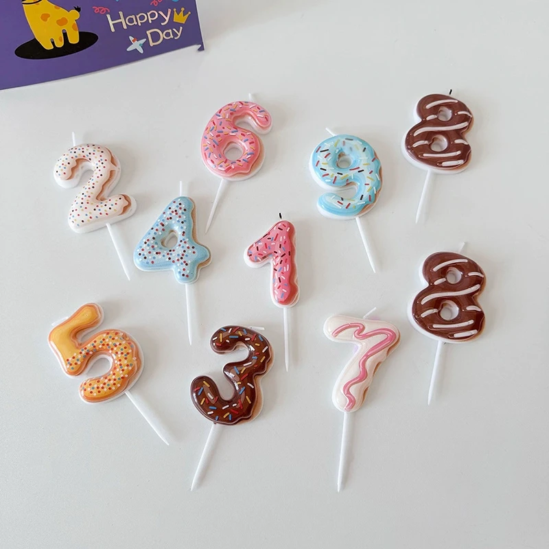 Sweet Donut Number Candle 0-9  – Zebra Candle Supplies Bewertung und Preis