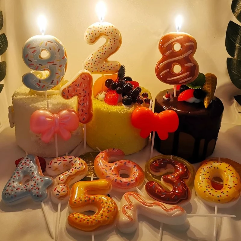 Sweet Donut Number Candle 0-9  – Zebra Candle Supplies Bewertung und Preis