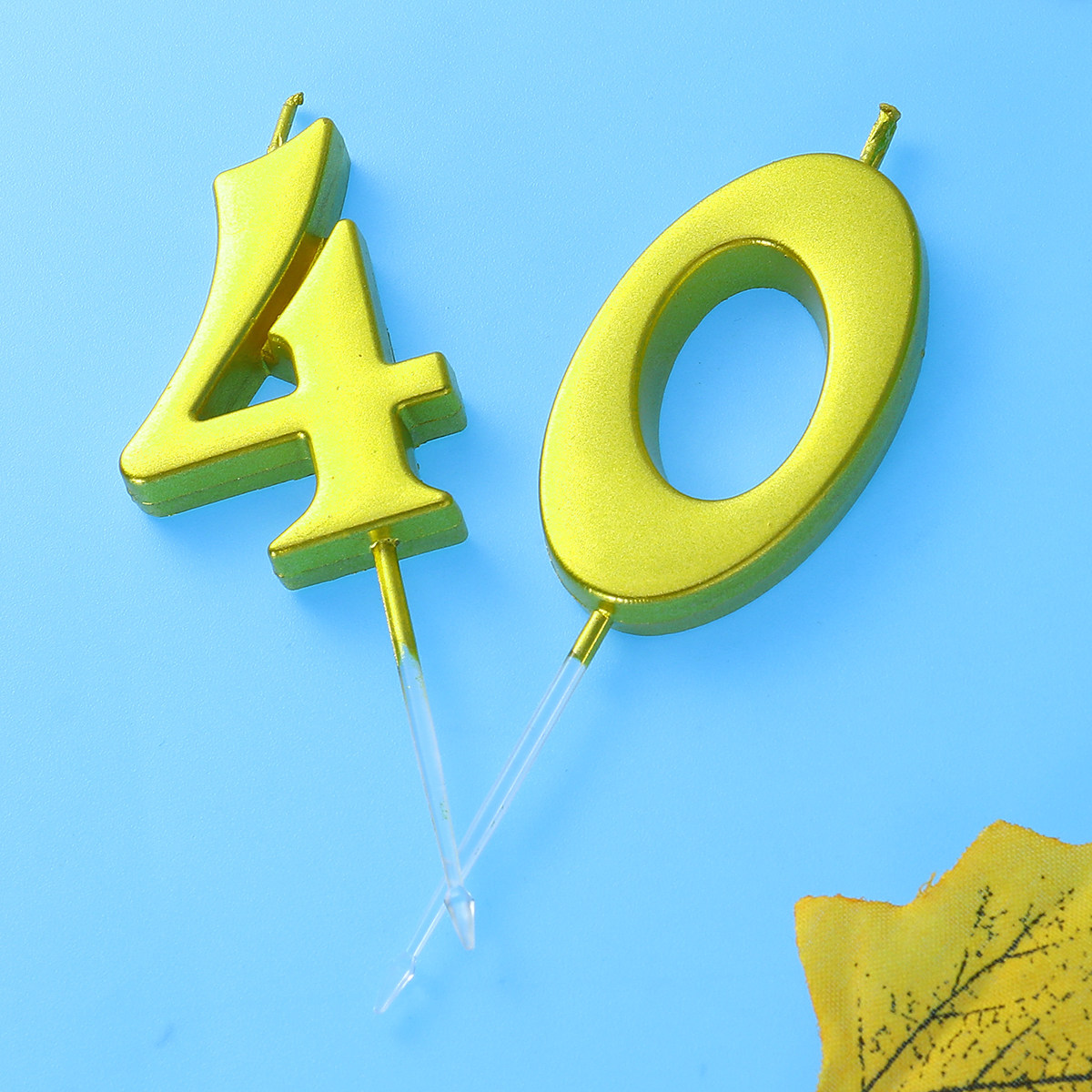 2Pcs Birthday Number 40 Golden – Candle For Supplies Bewertung und Preis