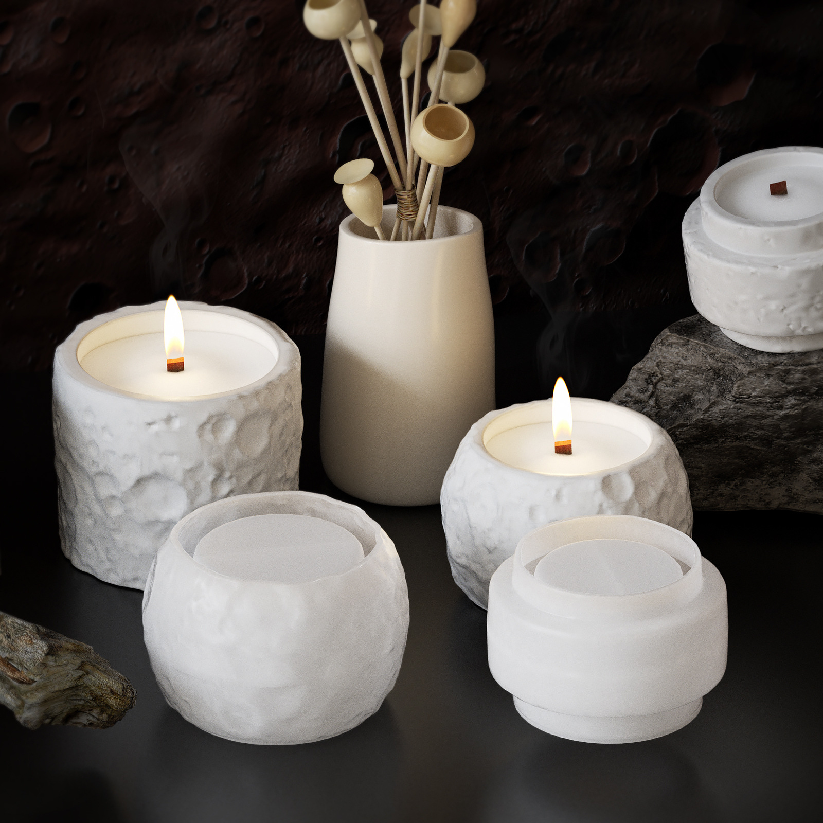 Lunar Texture Candle Jar Silic – Candle Making Supplies Jars Bewertung und Preis