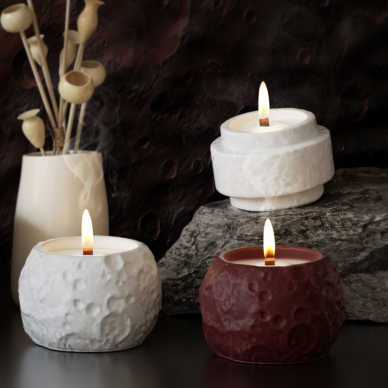 Lunar Texture Candle Jar Silic – Candle Making Supplies Jars Bewertung und Preis