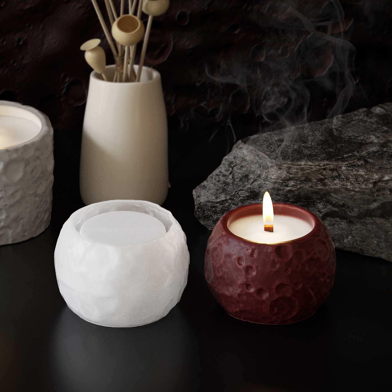 Lunar Texture Candle Jar Silic – Candle Making Supplies Jars Bewertung und Preis