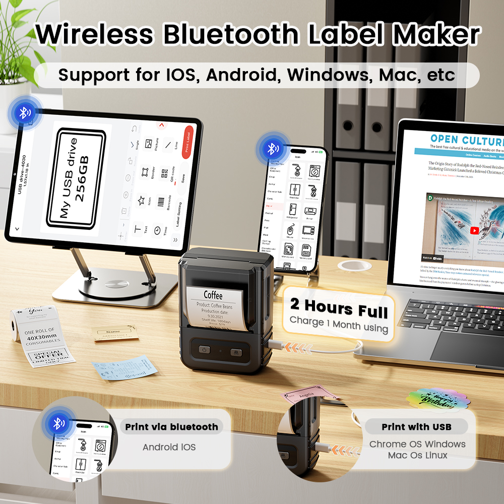 Mini Label Printer 20-50mm Shi – Sticker Label Template Bewertung und Preis
