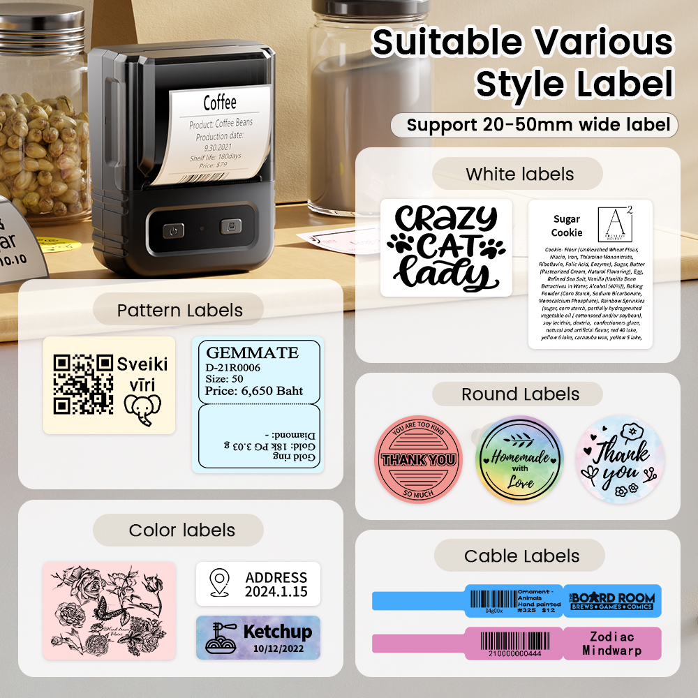 Mini Label Printer 20-50mm Shi – Sticker Label Template Bewertung und Preis