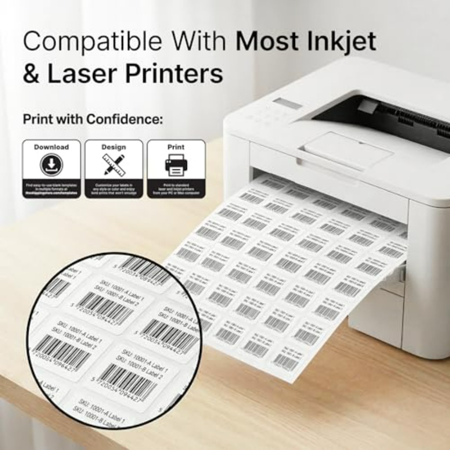 Matte White Printable Labels,1 – Sticker Label Template Bewertung und Preis