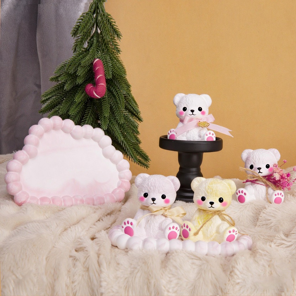 3PCS Couple Bear Silicone Mold – Candle For Supplies Bewertung und Preis