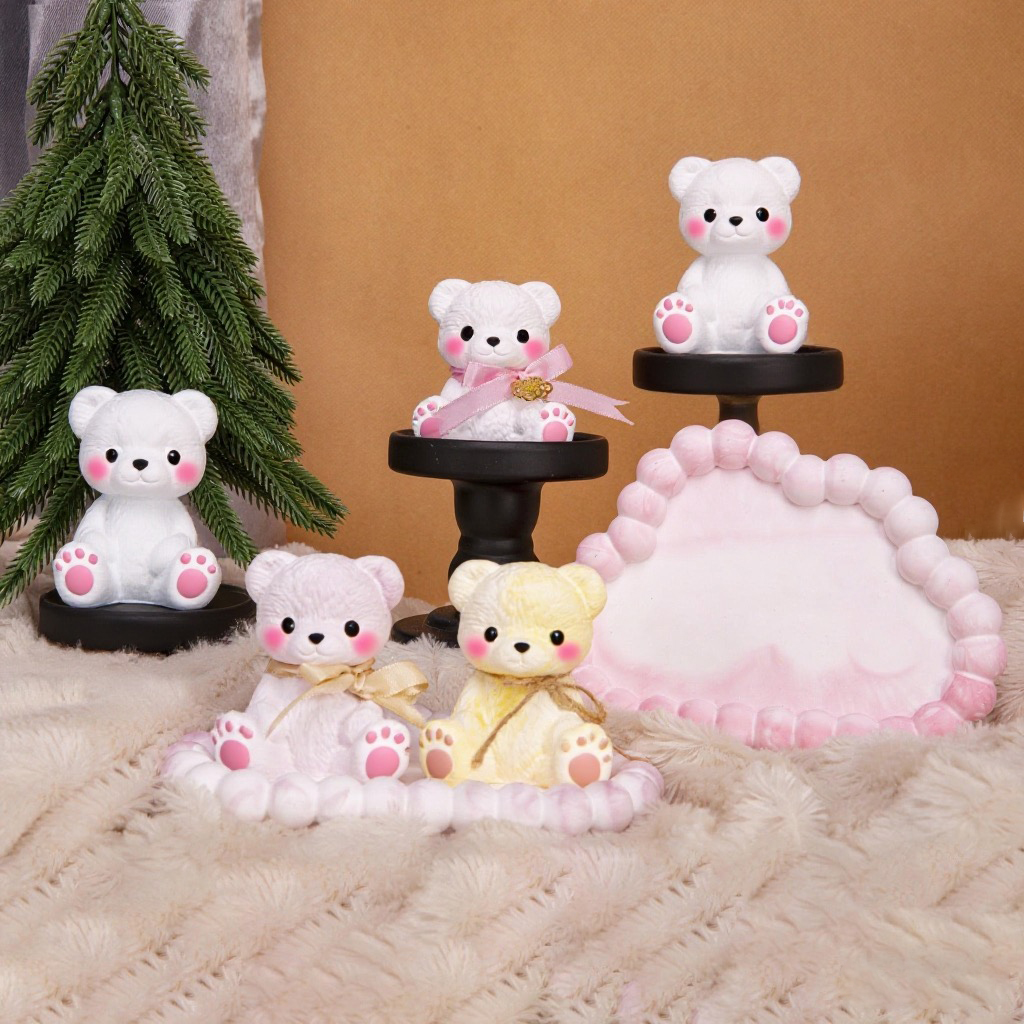 3PCS Couple Bear Silicone Mold – Candle For Supplies Bewertung und Preis