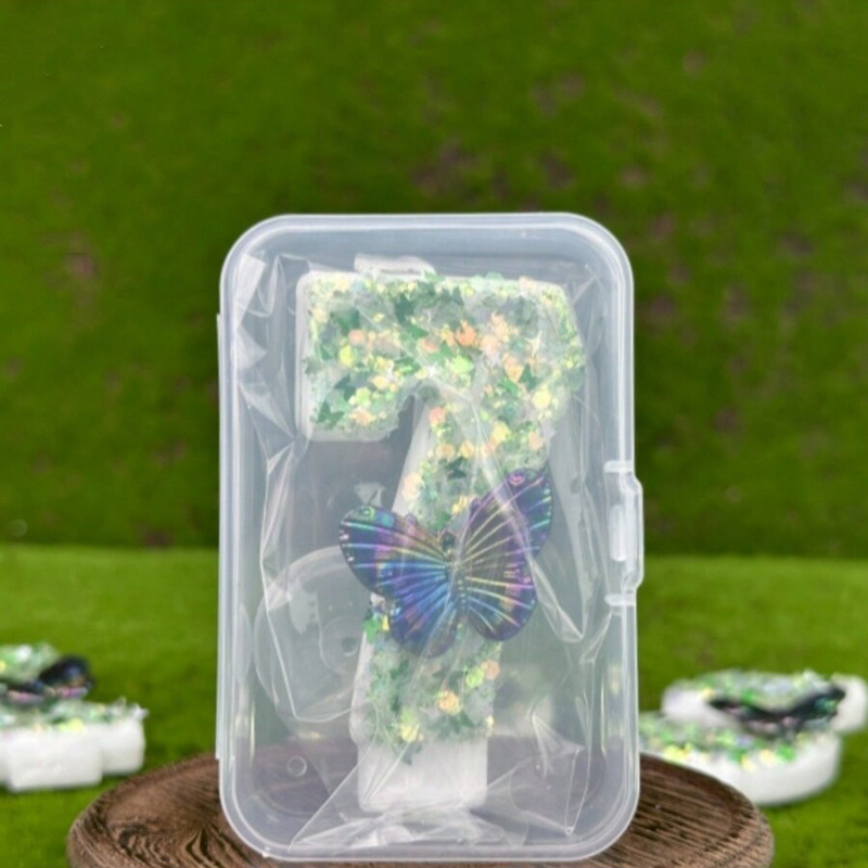 1Pc Green Sequins Number 0-9 B – Candle For Supplies Bewertung und Preis