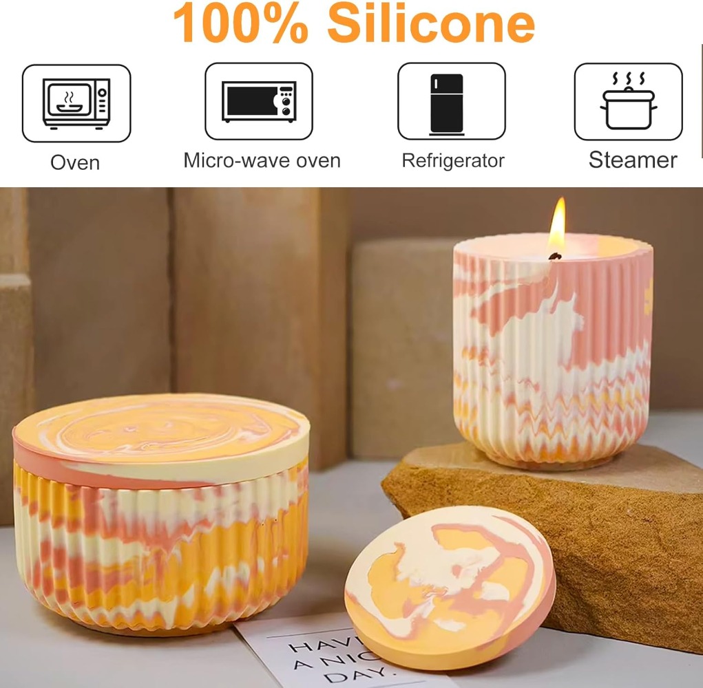 Silicone Mold for Striped Roun – Candle Vessel Supplies Bewertung und Preis