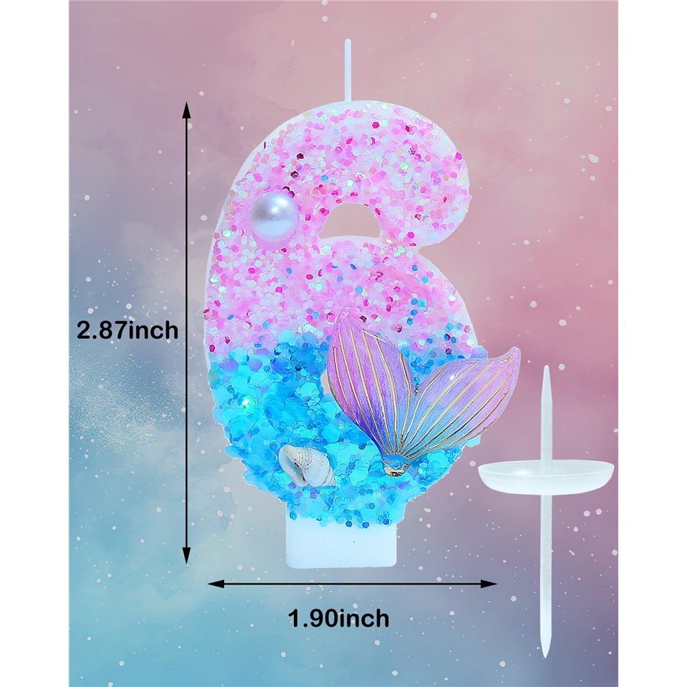 Mermaid Themed Birthday Candle – Candle For Supplies Bewertung und Preis