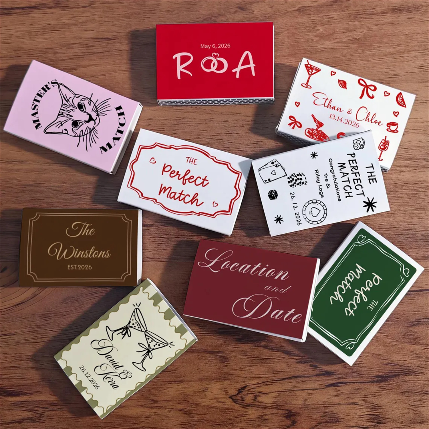 Old Money Style Wedding Matchb – Sticker Label Template Bewertung und Preis