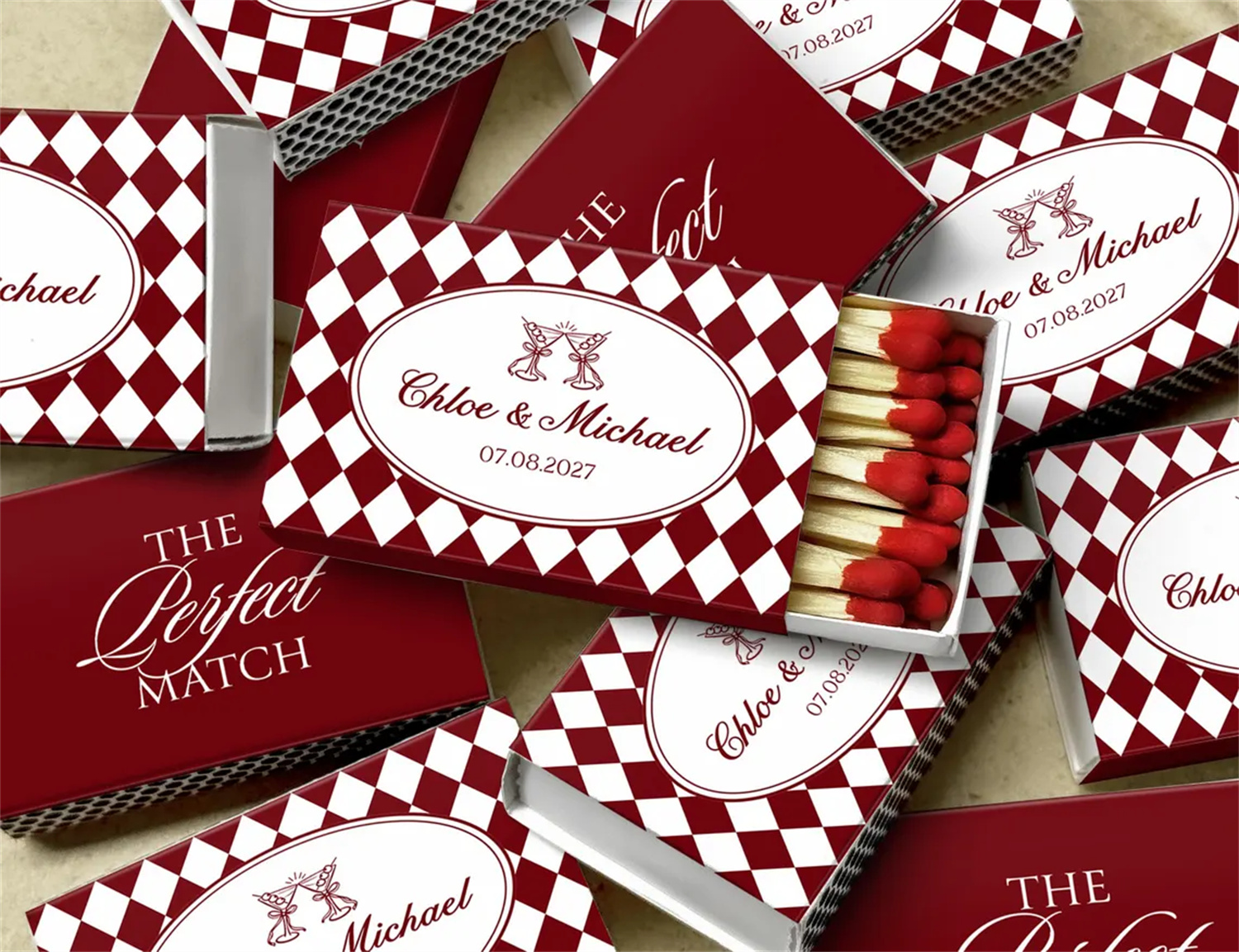 Old Money Style Wedding Matchb – Sticker Label Template Bewertung und Preis
